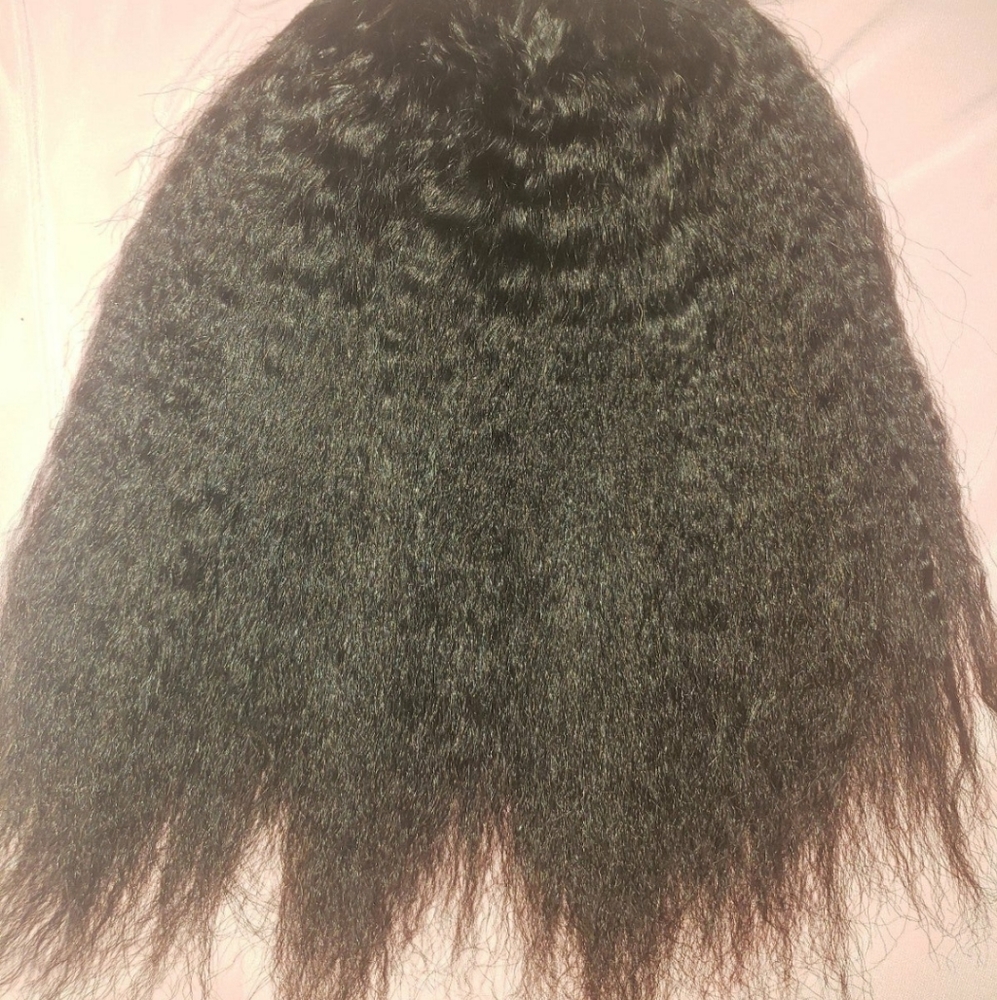 Kinky straight human hair clip ins